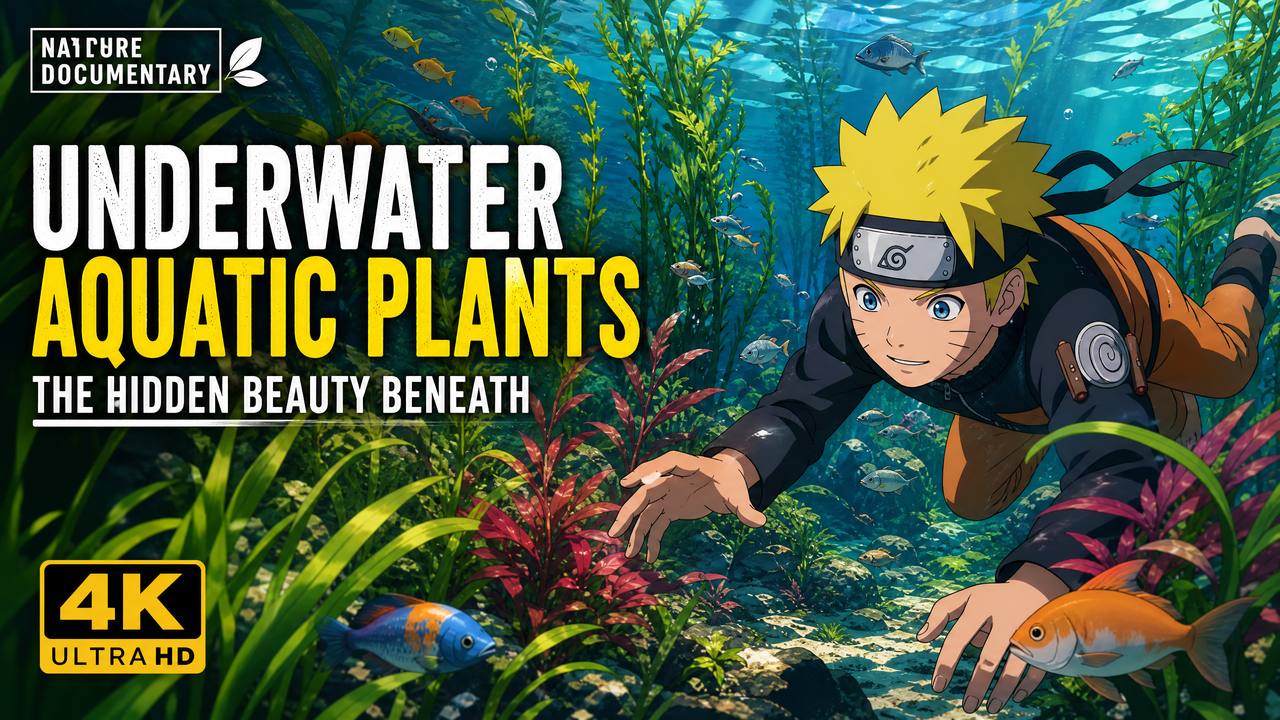 抖音风植物视频教程-水下水生植物生态视频演示